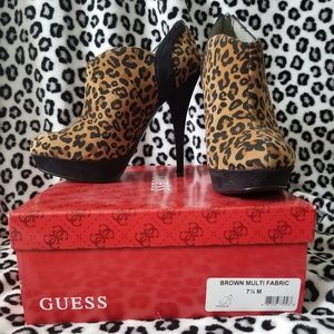 🆕️ Guess Leopard Heel Booties